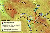 Sledilni poskus s Počka na območju Javornikov je pokazal široko raztekanje podzemne vode (Kogovšek 1999).