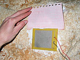 Slika 7: Meritve kondenzacije v Pivki jami. (Foto: Franci Gabrovšek)